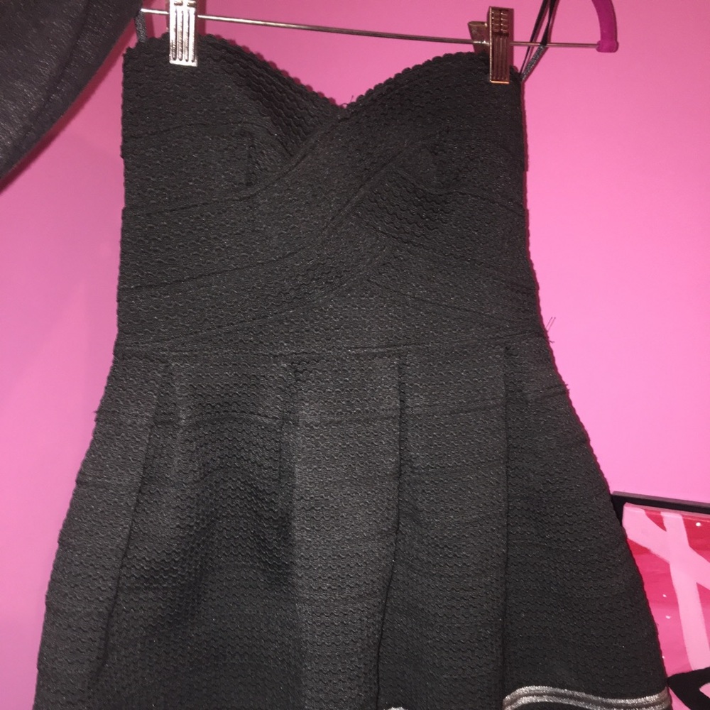 Black and silver woven dress